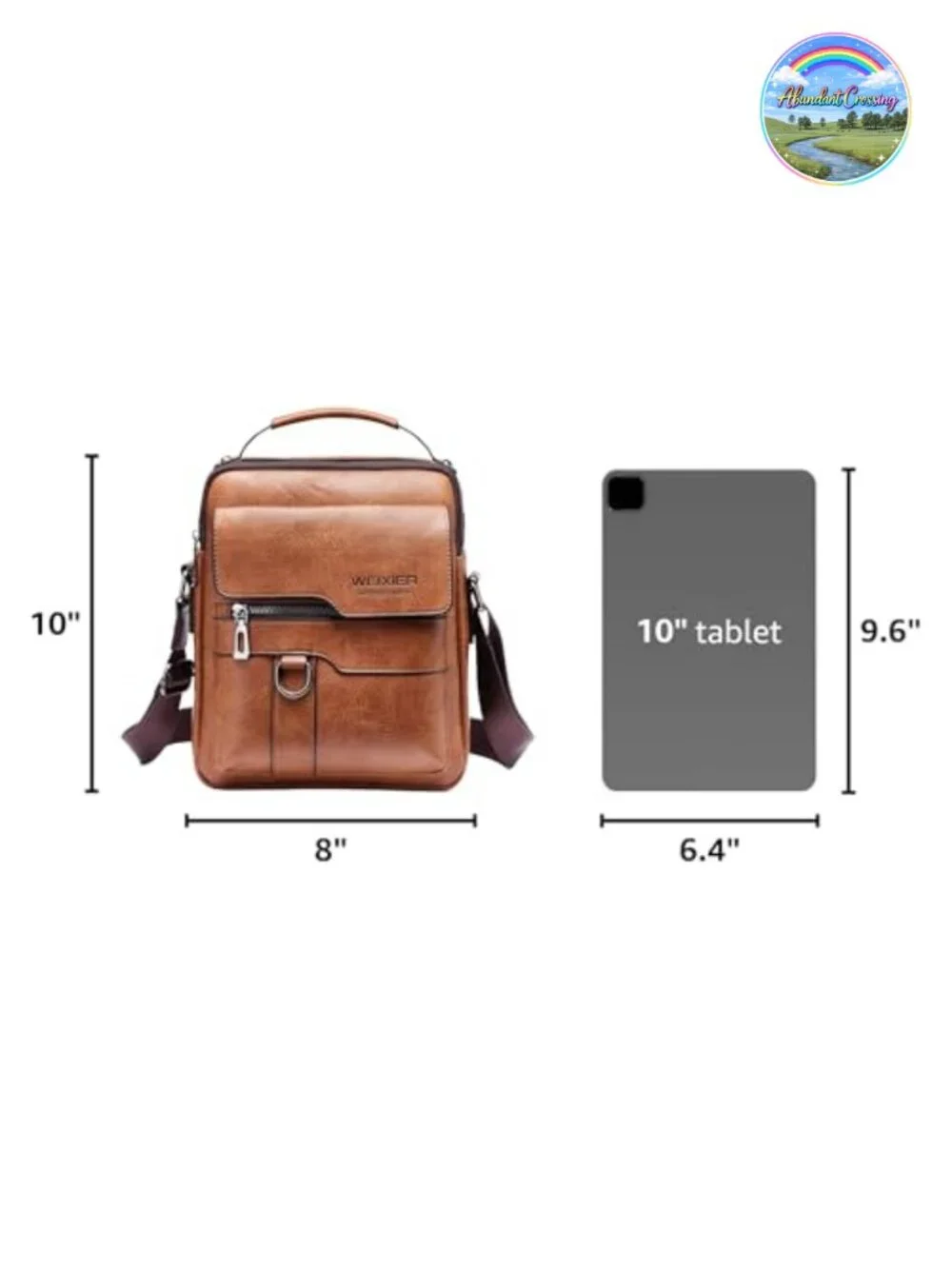 Vintage Style PU Leather Messenger Bag Crossbody Shoulder Bag for Men